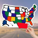 USA States Visited Decal 13 X 17 Exterior Or Interior Motorhome Wall