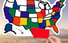 USA States Visited Decal 13 X 17 Exterior Or Interior Motorhome Wall