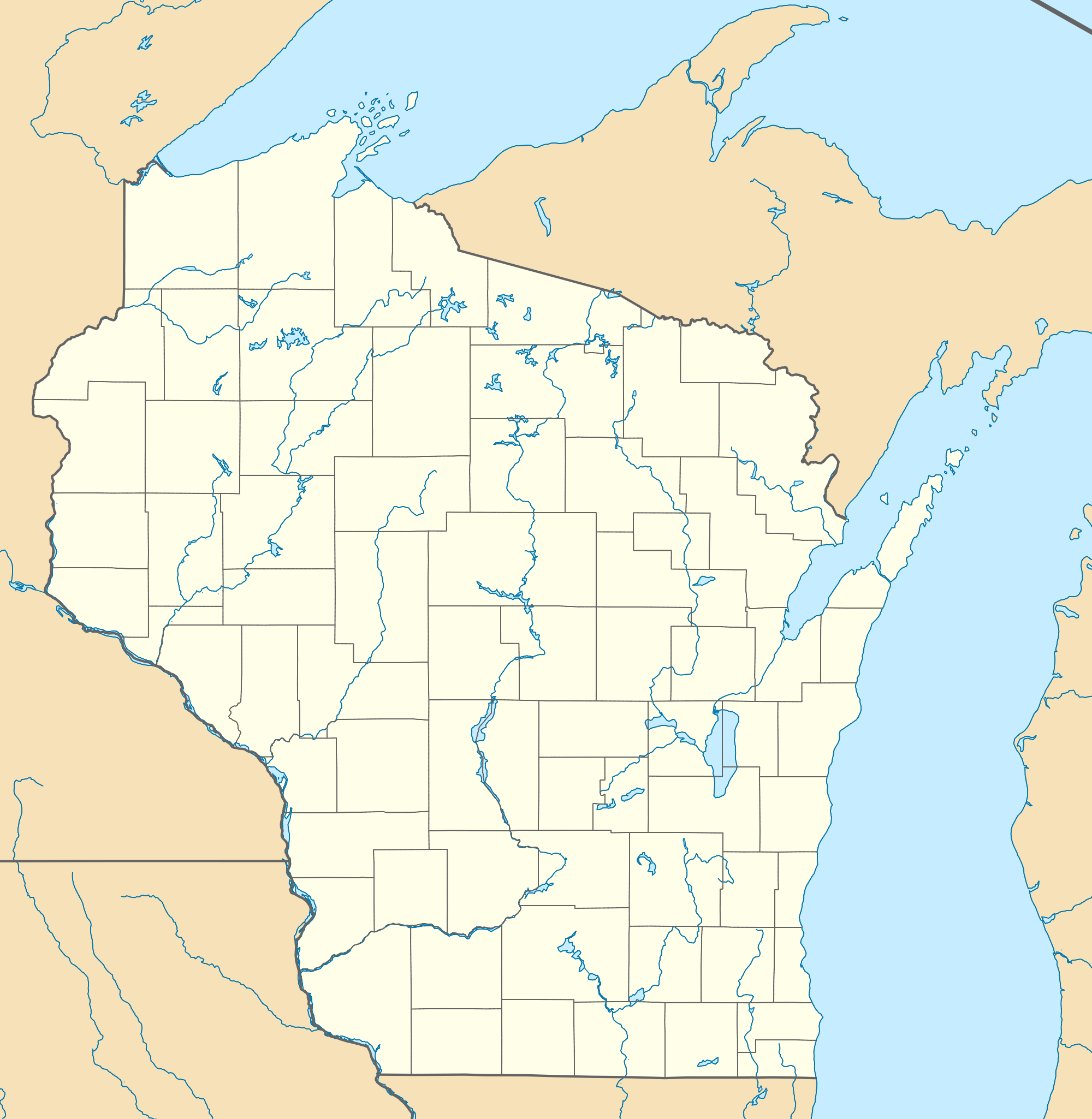 Usa Wisconsin Location Map Mapsof Net
