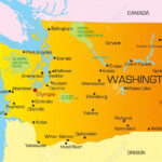 Vector Color Map Of Washington State Usa Royalty Free Cliparts