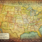 Vintage US Map Of The End Of 19th Century By Roman Yashchenko On Dribbble