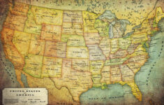 Vintage US Map Of The End Of 19th Century By Roman Yashchenko On Dribbble