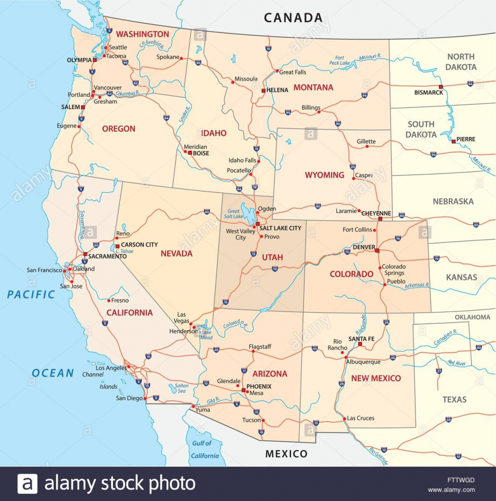 Western United States Map Printable Printable Maps