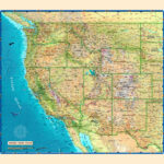 Western USA Wall Map The Map Shop