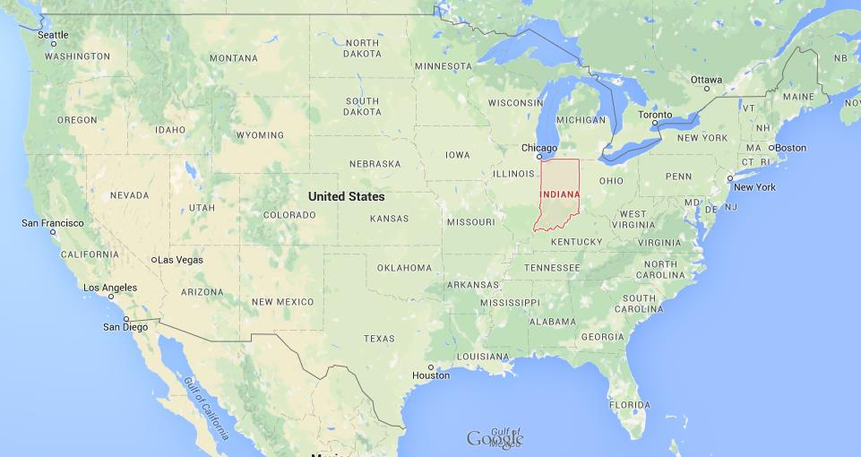Where Is Indiana On USA Map
