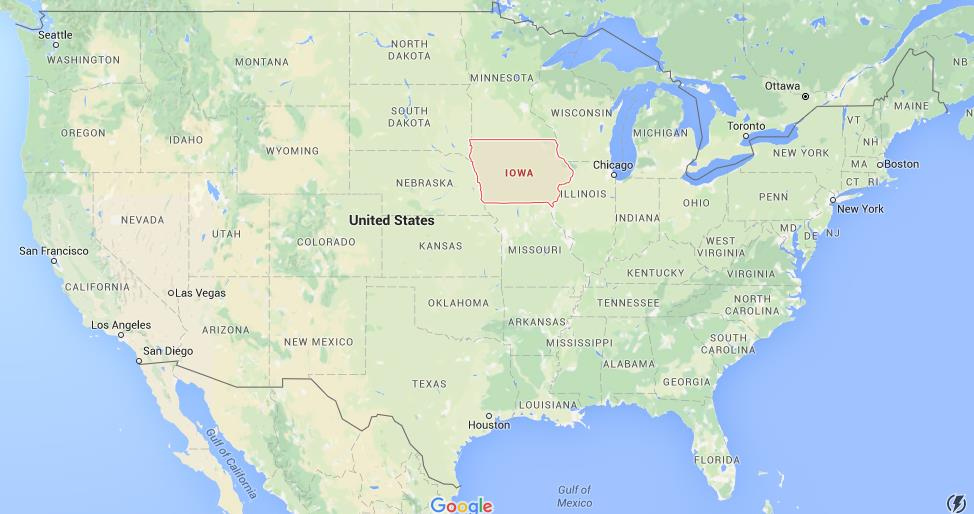 Where Is Iowa On Map USA