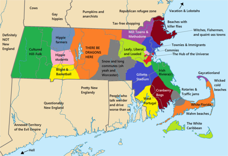 New England On Map Of USA