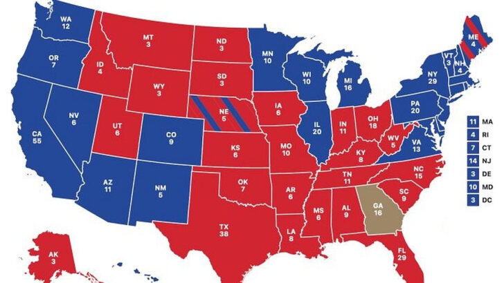 Political Map Of USA 2020