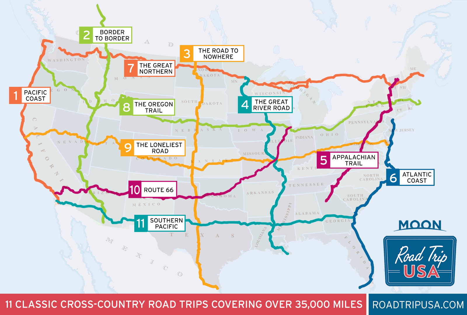11 Epic Cross-Country American Road Trips | Road Trip Usa with regard to Cool Printable Map Of Usa For A Car-Texas Road Trip