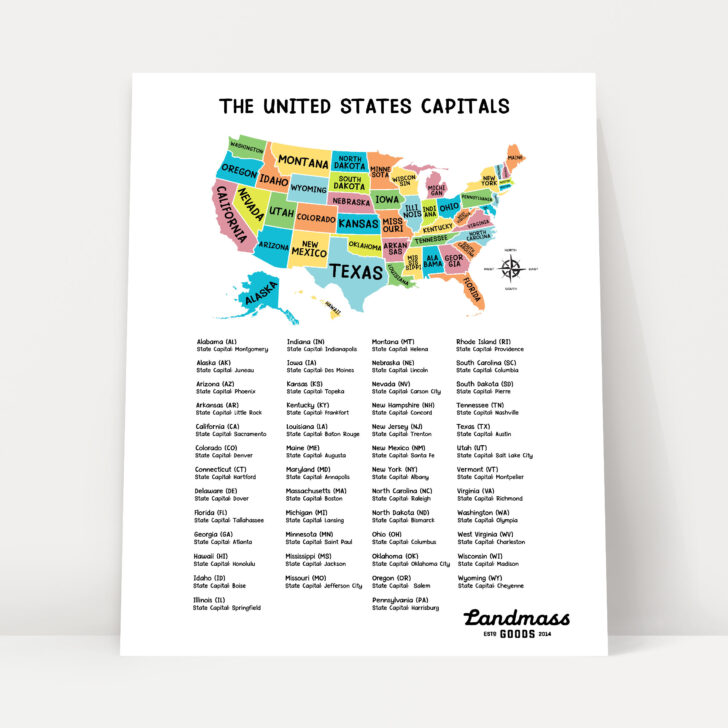 USA Printable Map with States and Capitals USA Printable Map with States and Capitals