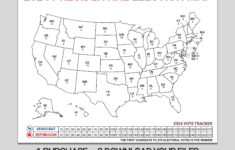 2024 Presidential Election Map | Electoral College Map For for Blank Map of USA Names Electoral Votes Printable