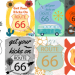 6 Free Printable Route 66 Travel Wall Art Gallery Prints! With Regard To Free Printable Map Of Route 66 USA