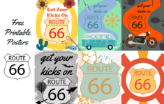 6 Free Printable Route 66 Travel Wall Art Gallery Prints! with regard to Free Printable Map of Route 66 USA