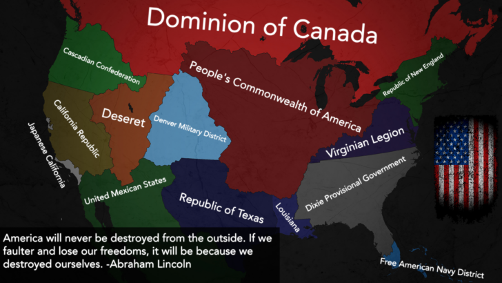 Navy Map Showing How USA Will Be Divided