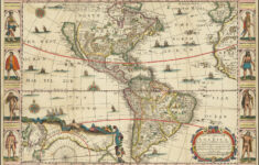 A New And Most Exact Map Of America: Describedn. I. Visscher with regard to USA Map 1620 Printable