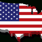America Flag Map 3D Drop Shadow   Free Vector Clipart Images On Intended For 3D Printable USA Map With Flag