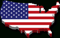 America Flag Map 3D Drop Shadow - Free Vector Clipart Images On intended for 3D Printable USA Map with Flag