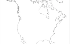 Blank North America Map – Outline, Countries [Image/Pdf] intended for Blank USA and Canada Map Printable