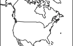 Blank North America Map – Outline, Countries [Image/Pdf] within Blank World Map Printable Usa Centered