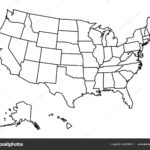 Blank Outline Map Of Usa Stock Vector©Pyty 423739574 For Blank Outline Map Of Usa Printable