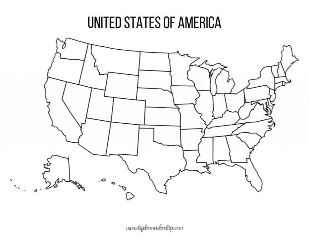 Blank United States Maps - Homeschool Printables For Free inside Usa Map Homeschool Image Printable