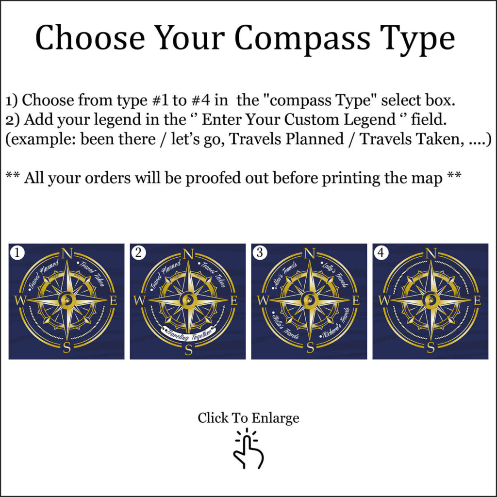 USA Map With Compass Rose And Legend Printable | Printable Map Of USA