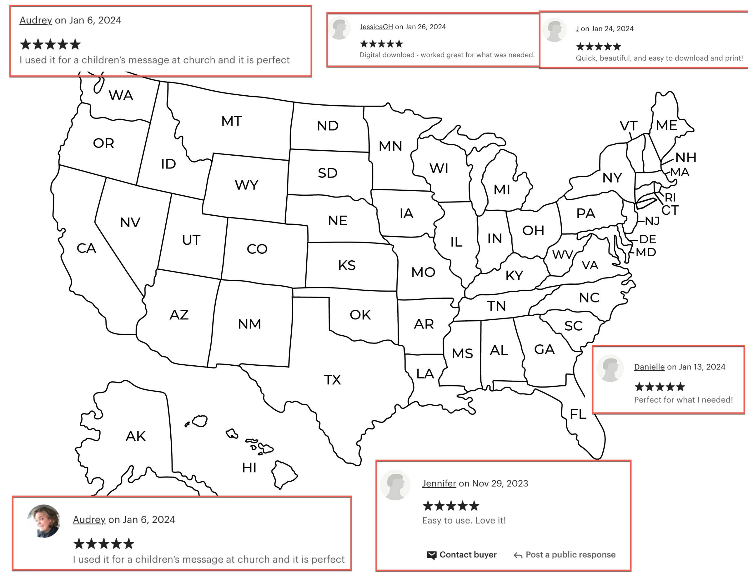 Buy United States Usa Map With States Labeled | Printable Black throughout Printable Usa Map With States Labeled