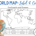Continents And Oceans | Color And Label Blank World Map For Usa Map 7 Continents Printable To Fill In