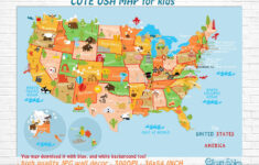Cute Printable Usa Map For Kids - Gender Neutral Room Decor with Usa Map Kids Printable