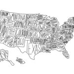 Digital Download United States Map, Coloring Page State Map Inside Printable Usa Map To Color