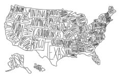 Digital Download United States Map, Coloring Page State Map throughout Map Coloring Page Printable Simple USA Map States