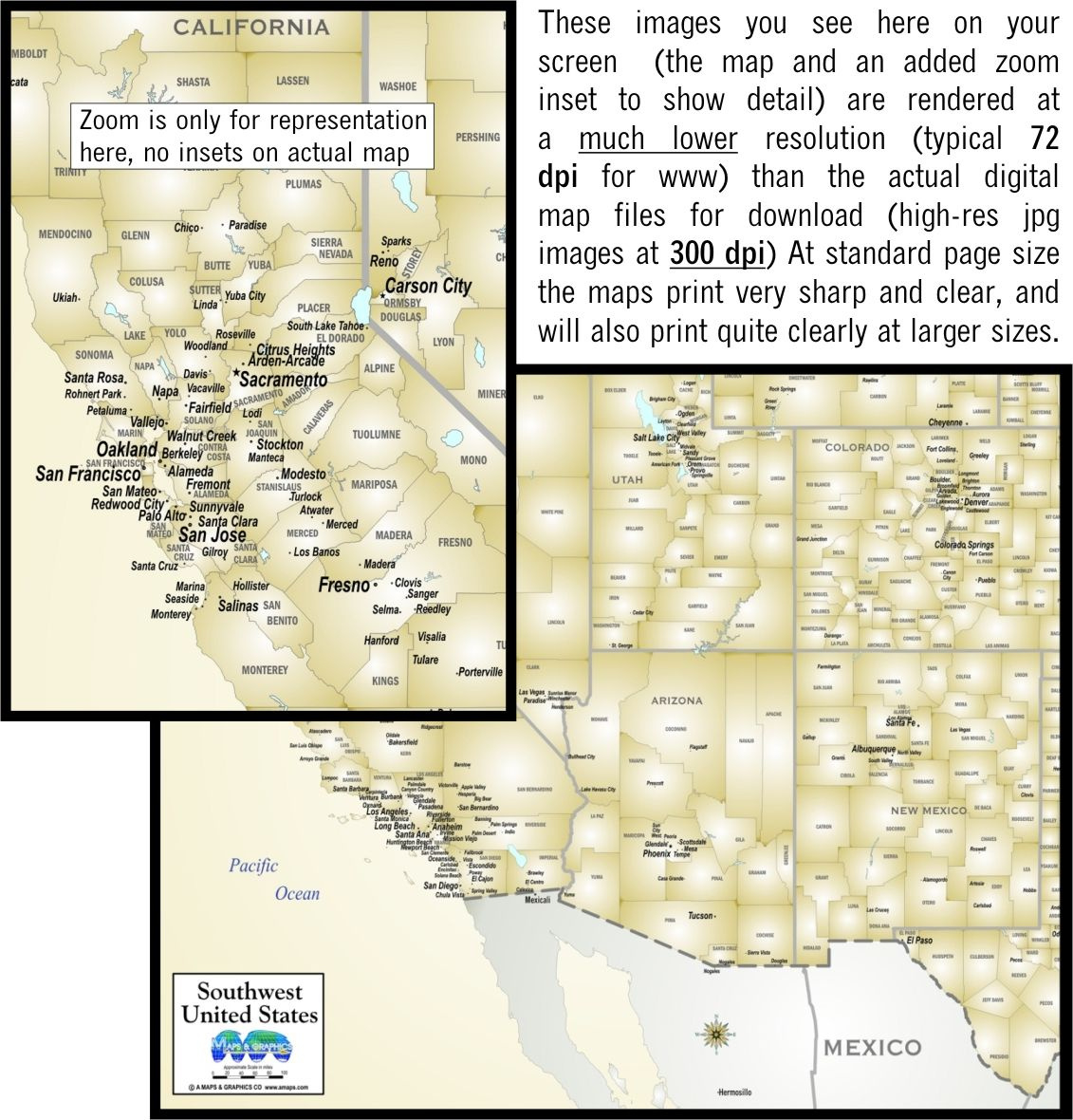 Download Map Southwest Usa Antique Parchment Colors throughout Printable Road Map of Southwest USA