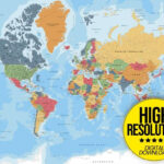 ▷ World Map To Print | High Quality Maps【Free】 With Regard To Large Printable Usa And Europe Map