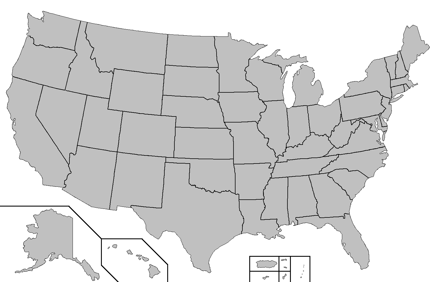 File:blank Map Of The United States - Wikimedia Commons within Blank Map of USA with States Printable