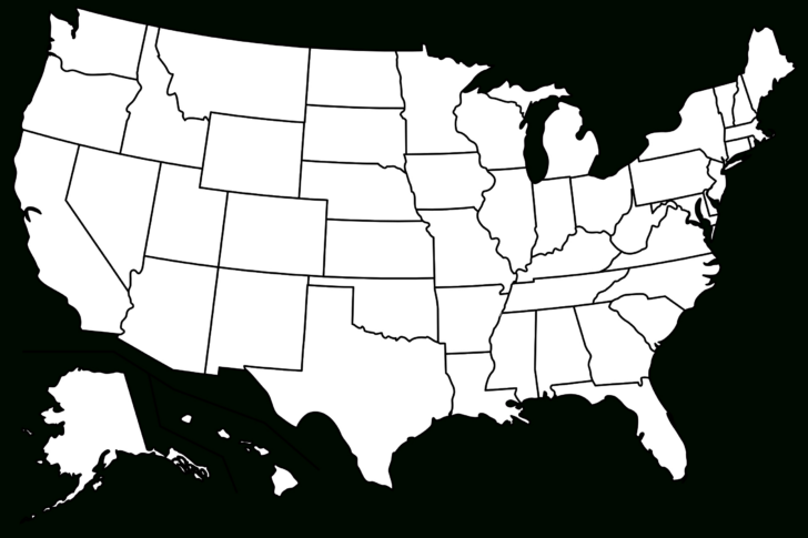 Printable Outline of USA Map