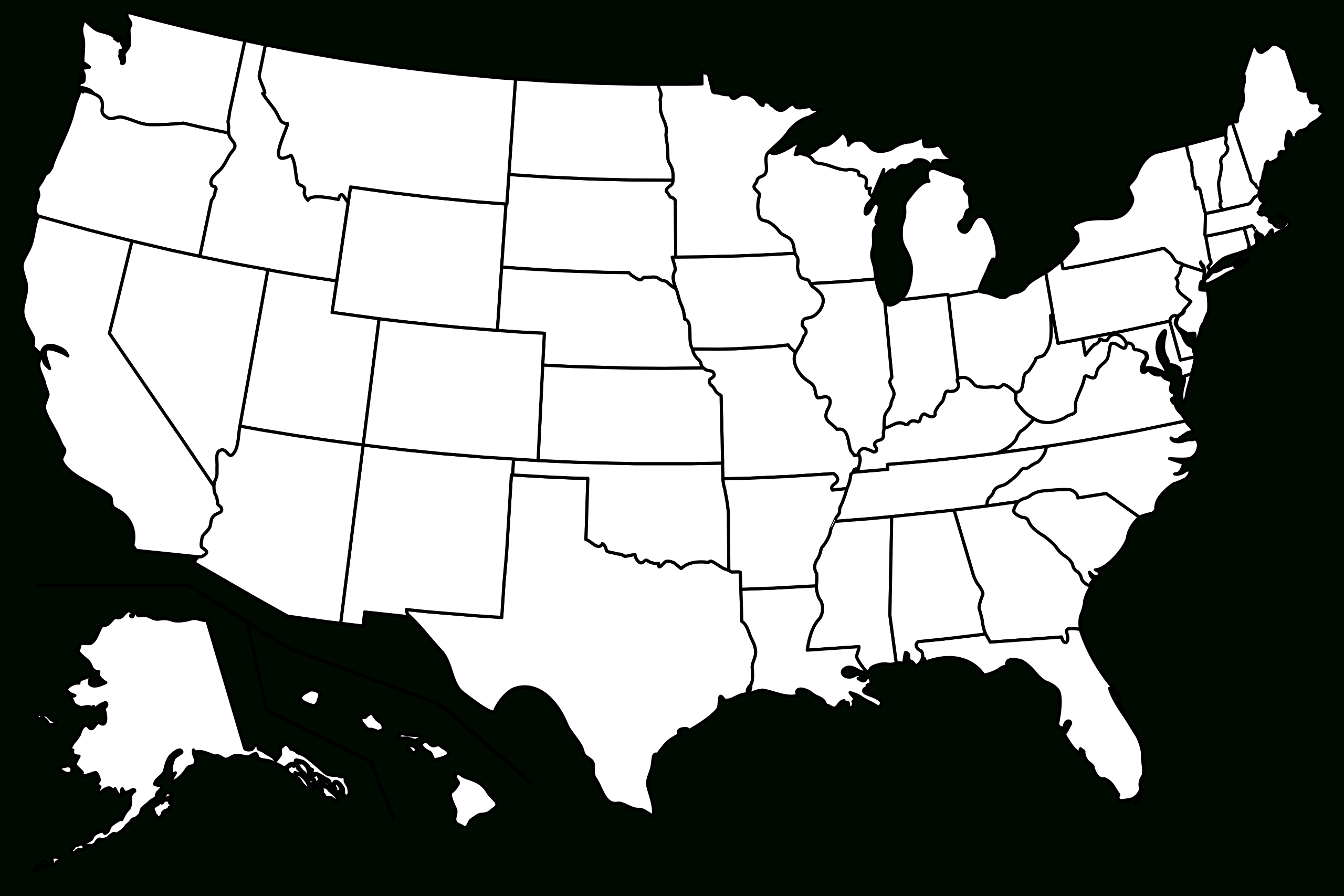 File:blank Us Map Borders.svg - Wikimedia Commons with Usa Map Outline Printable