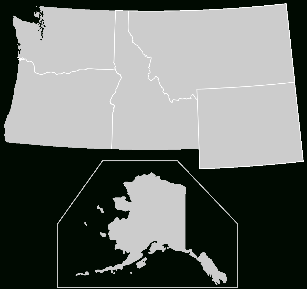 File:blankmap-Usa-Northwest.svg - Wikimedia Commons in Northwest Usa Printable Map Blank
