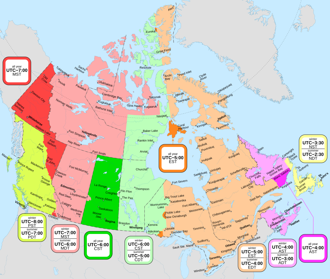 File:canada Time Zone Map - En.svg - Wikimedia Commons pertaining to Printable Time Zone Map Usa Canada