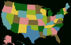 File:color Us Map With Borders.svg - Wikimedia Commons inside Printable Color Map of USA