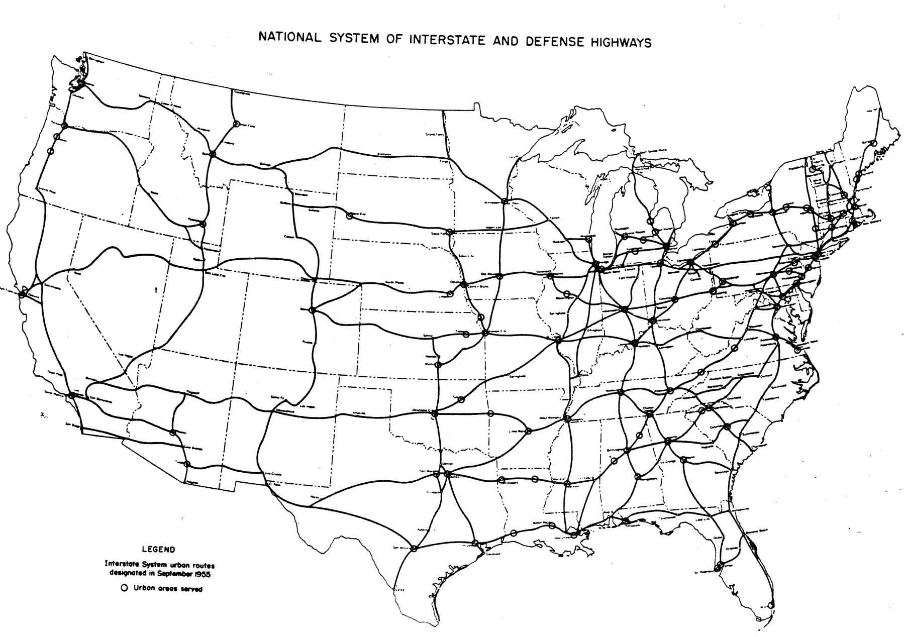 File:interstate Highway Plan September 1955 - Wikimedia Commons pertaining to Usa Major Highway Map 1956