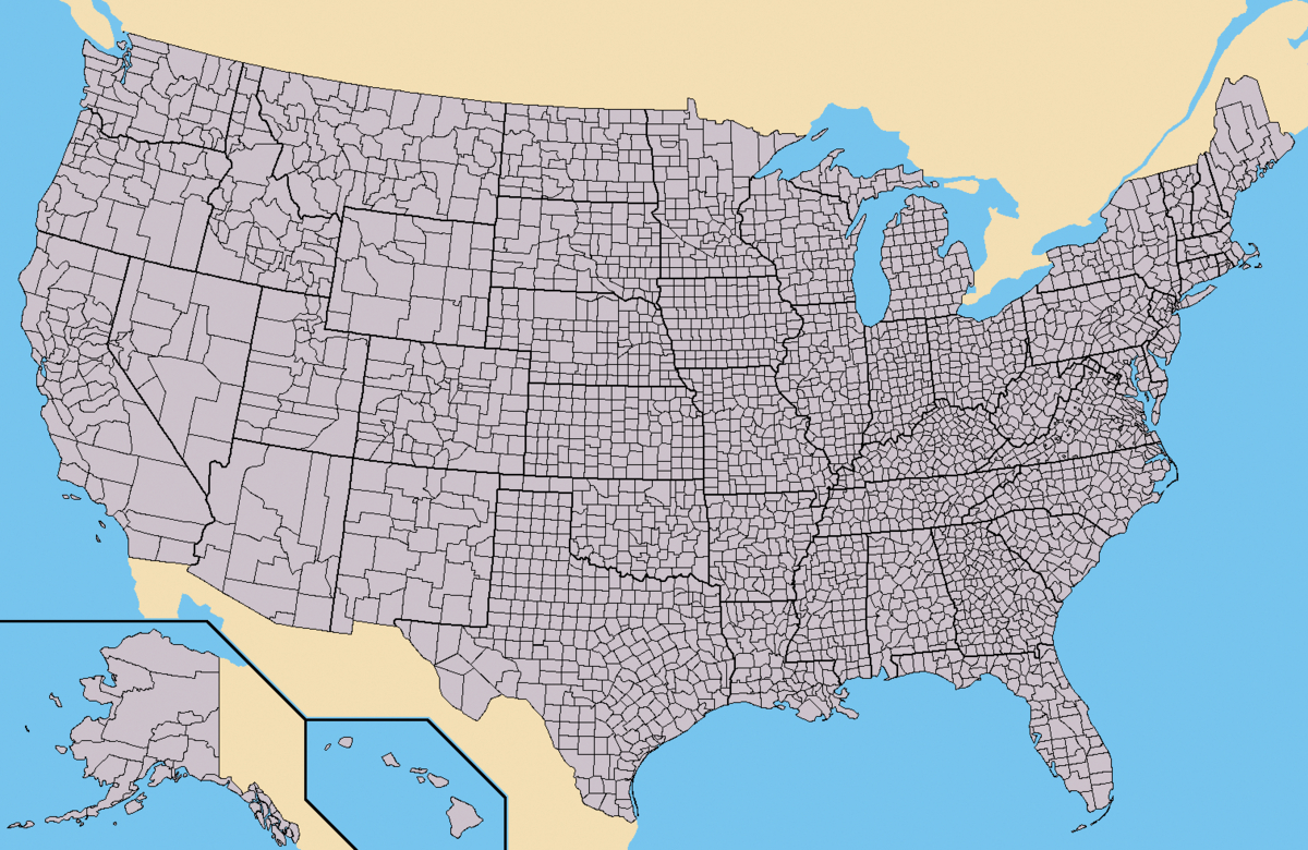 File:map Of Usa With County Outlines - Wikimedia Commons with Printable Map Counties of USA
