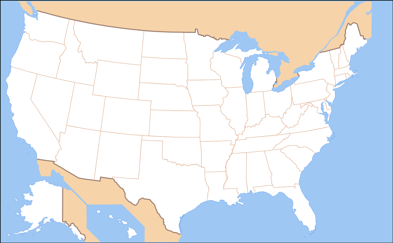 File:map Of Usa Without State Names.svg - Wikimedia Commons pertaining to Printable USA Map No Names