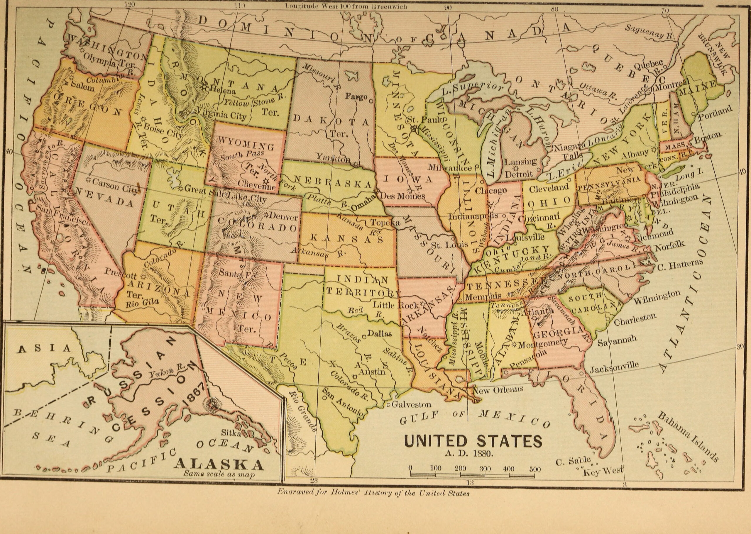 File:new School History Of The United States (1883) (14777188552 with regard to USA Map 1883 Printable