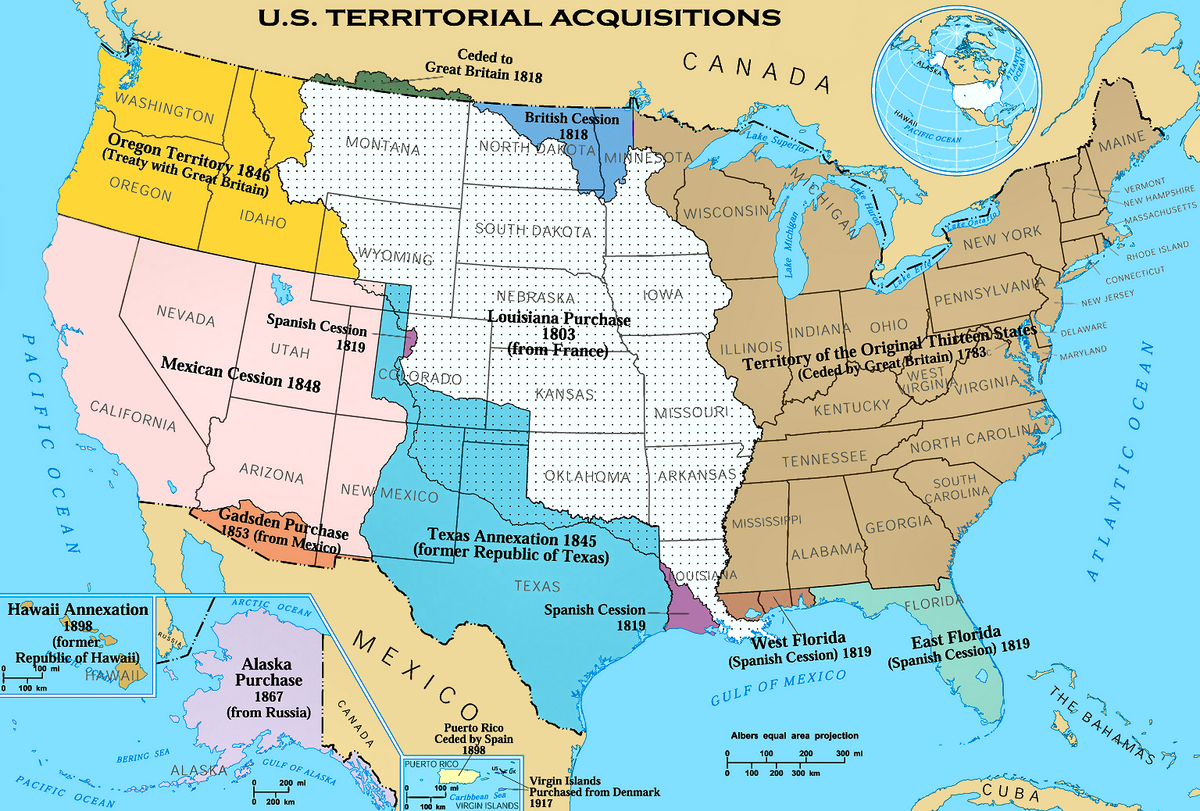 File:u.s. Territorial Acquisitions - Wikimedia Commons throughout Printable Map of US Territories