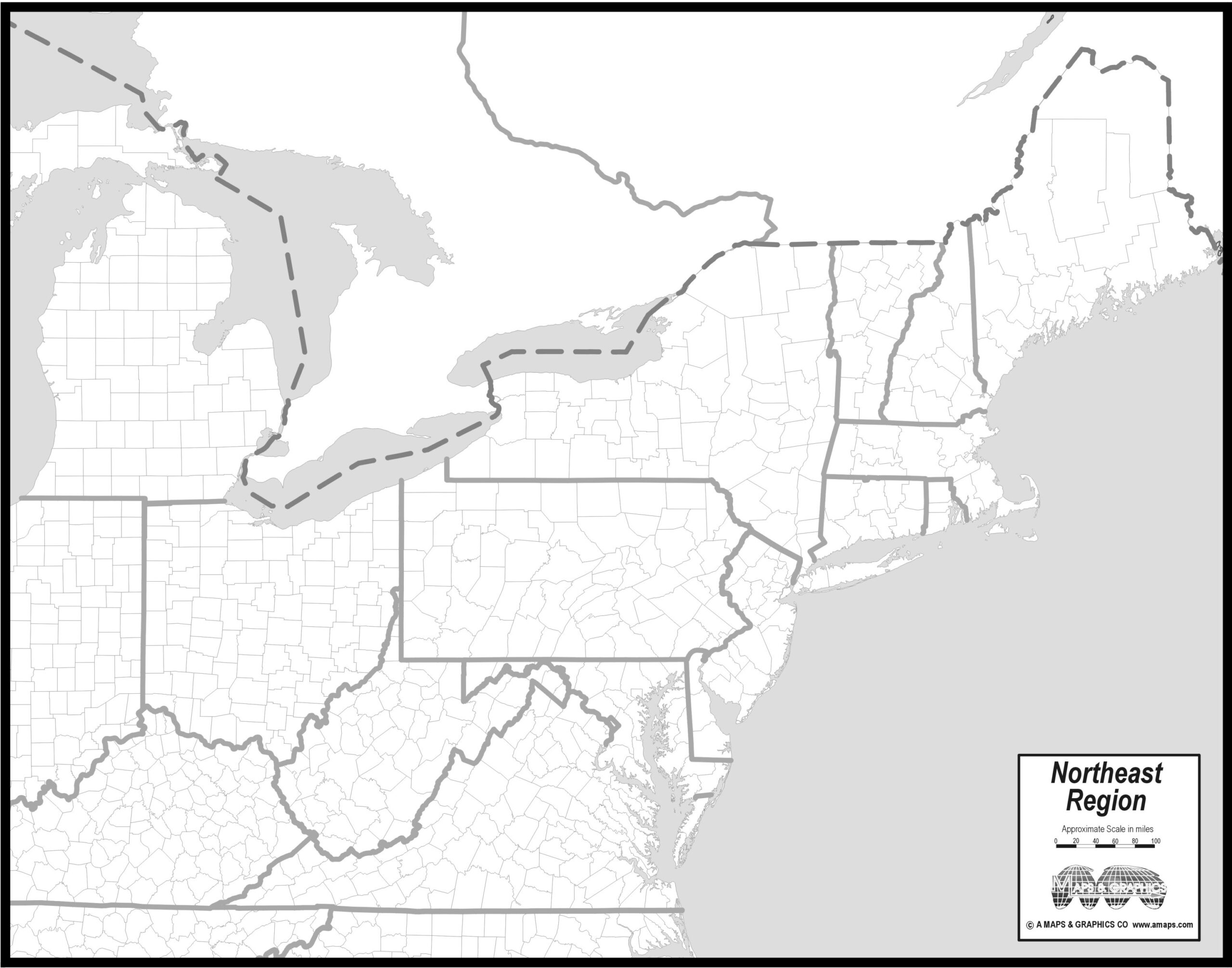 Free Map Of Northeast States for Free Printable Map East Coast USA