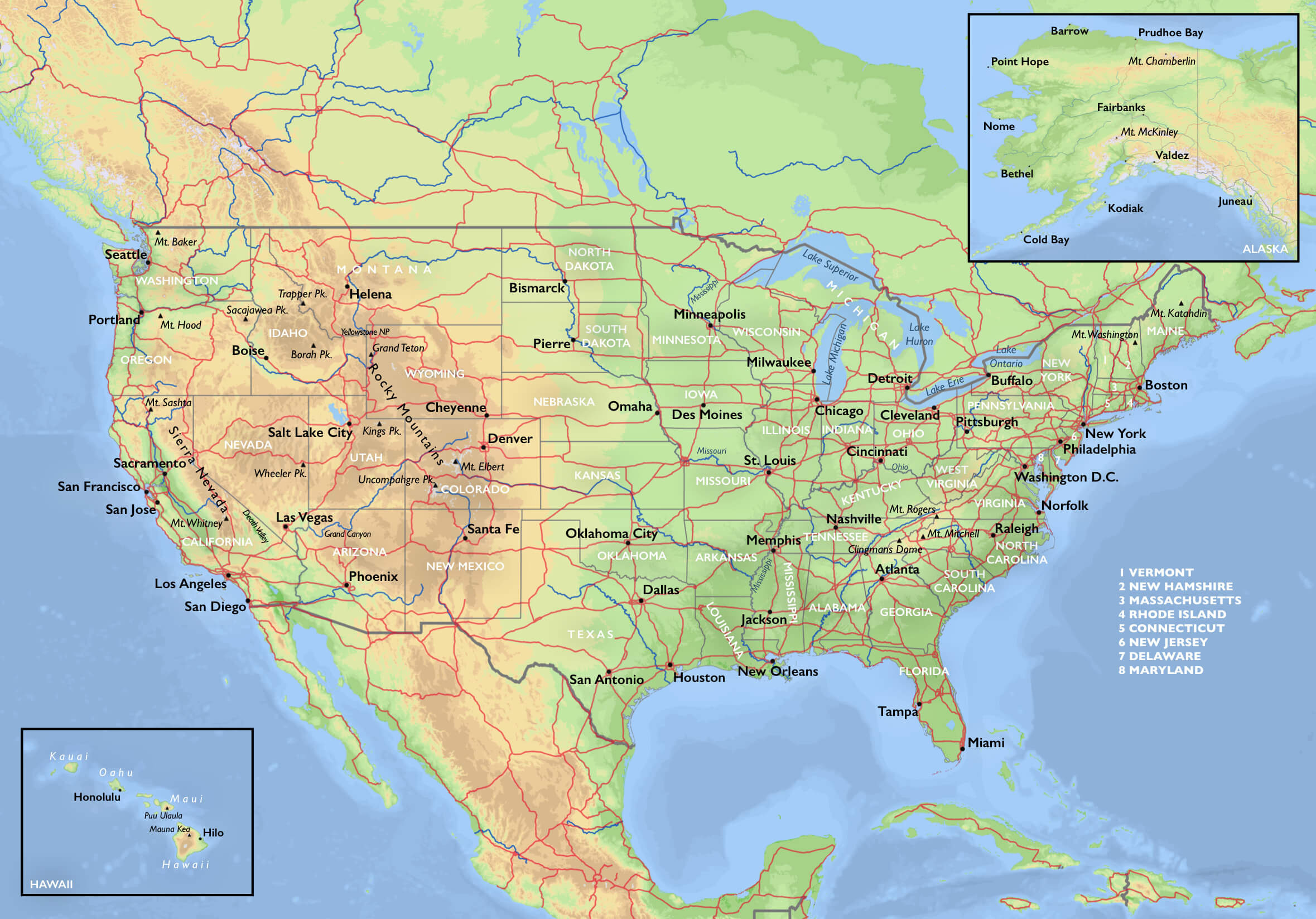 Free Maps Of The United States | Mapswire within Usa Map Topographic Printable