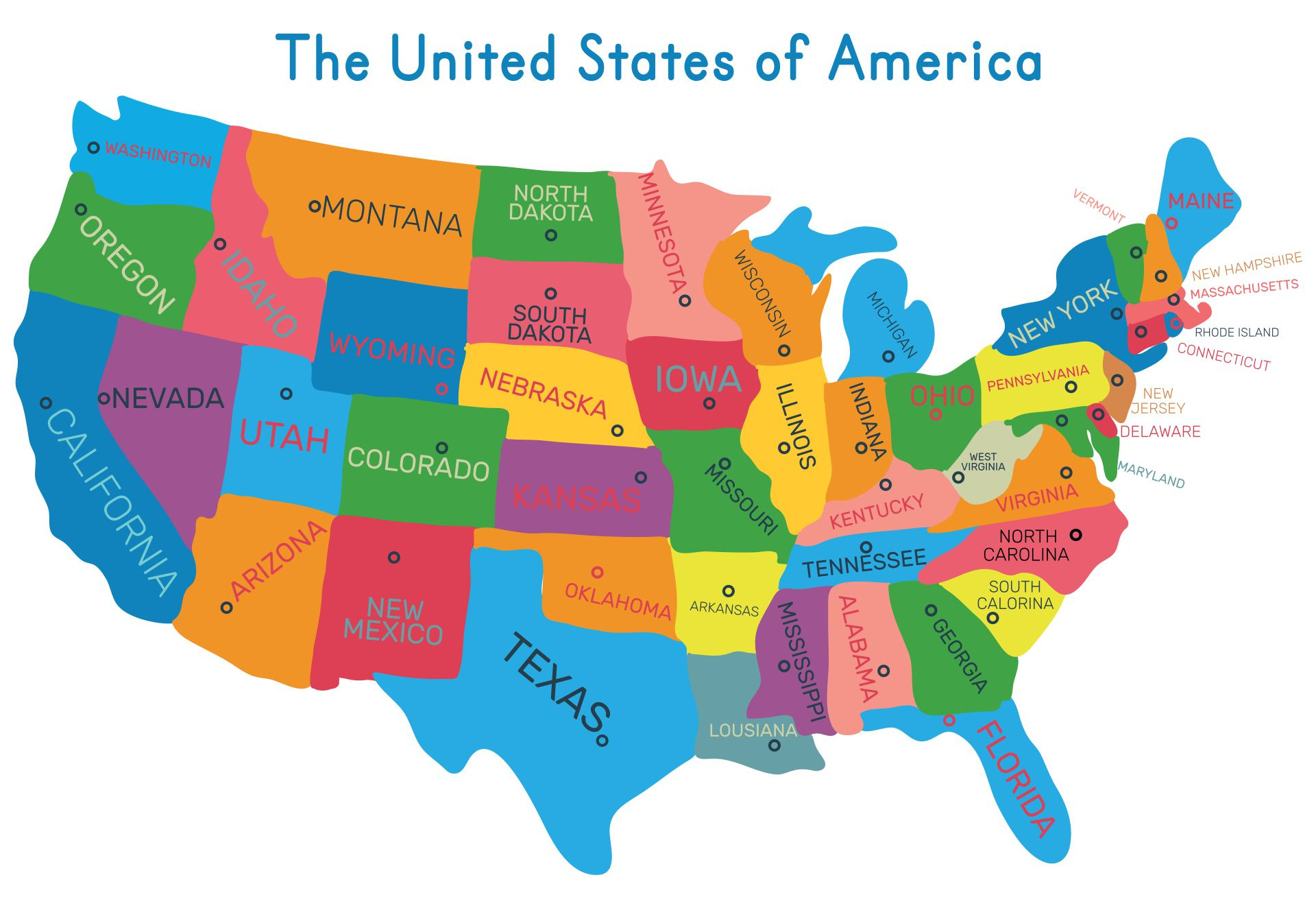 Free Printable Map Of The United States regarding Free Printable USA Kid Map