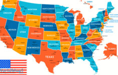 Free Printable United States Map With States throughout USA Map with State Names Printable