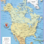 General Map Of North America   Nations Online Project Regarding Water Country Usa Printable Map