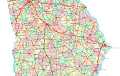 Georgia Printable Map throughout Free Printable Map Of Georgia Usa